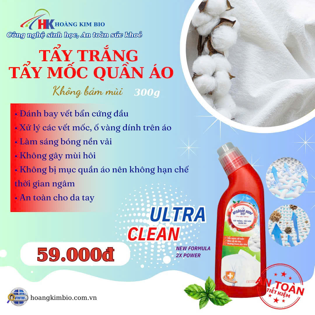Tẩy trắng tẩy mốc quần áo