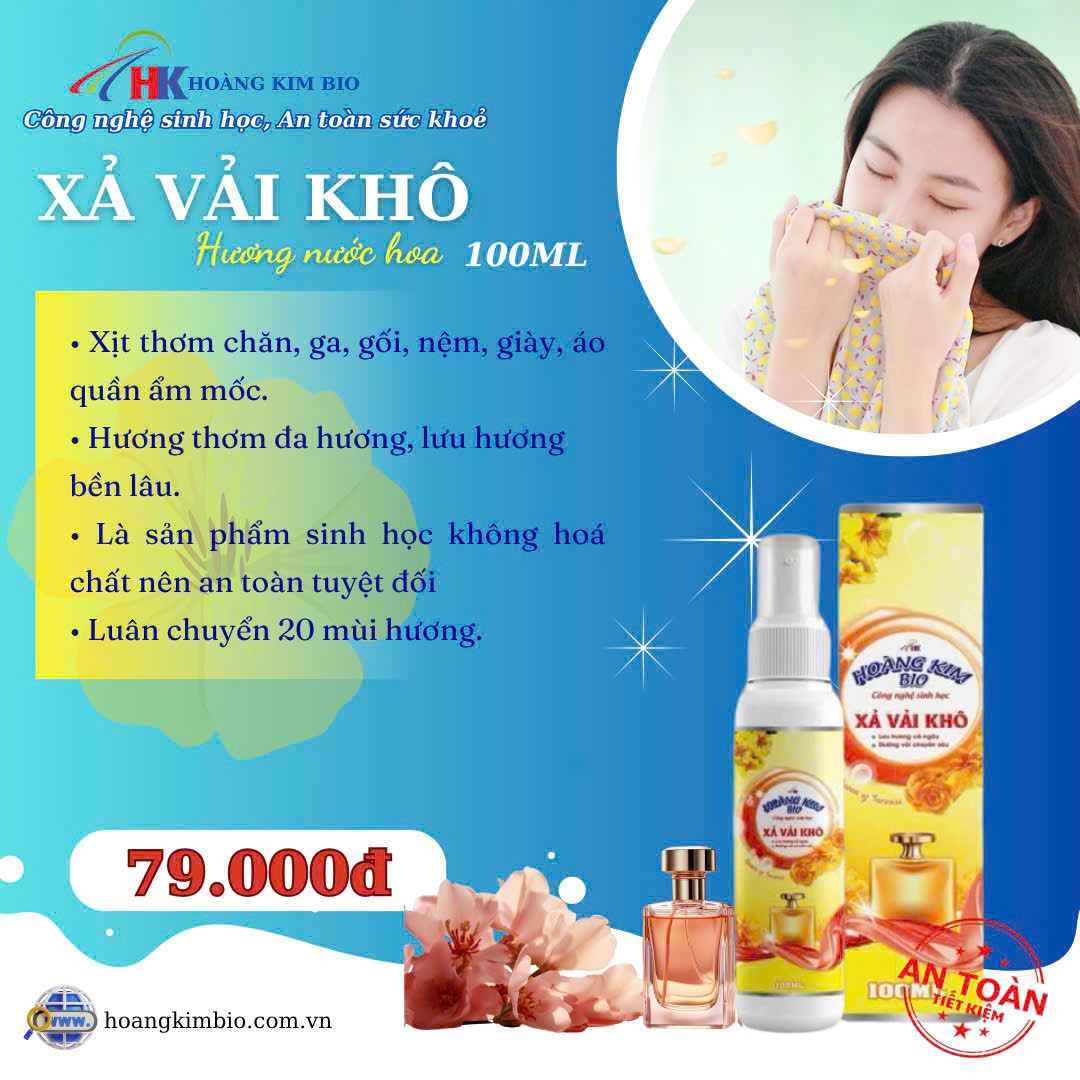 Xả vải khô hương nước hoa 100ML
