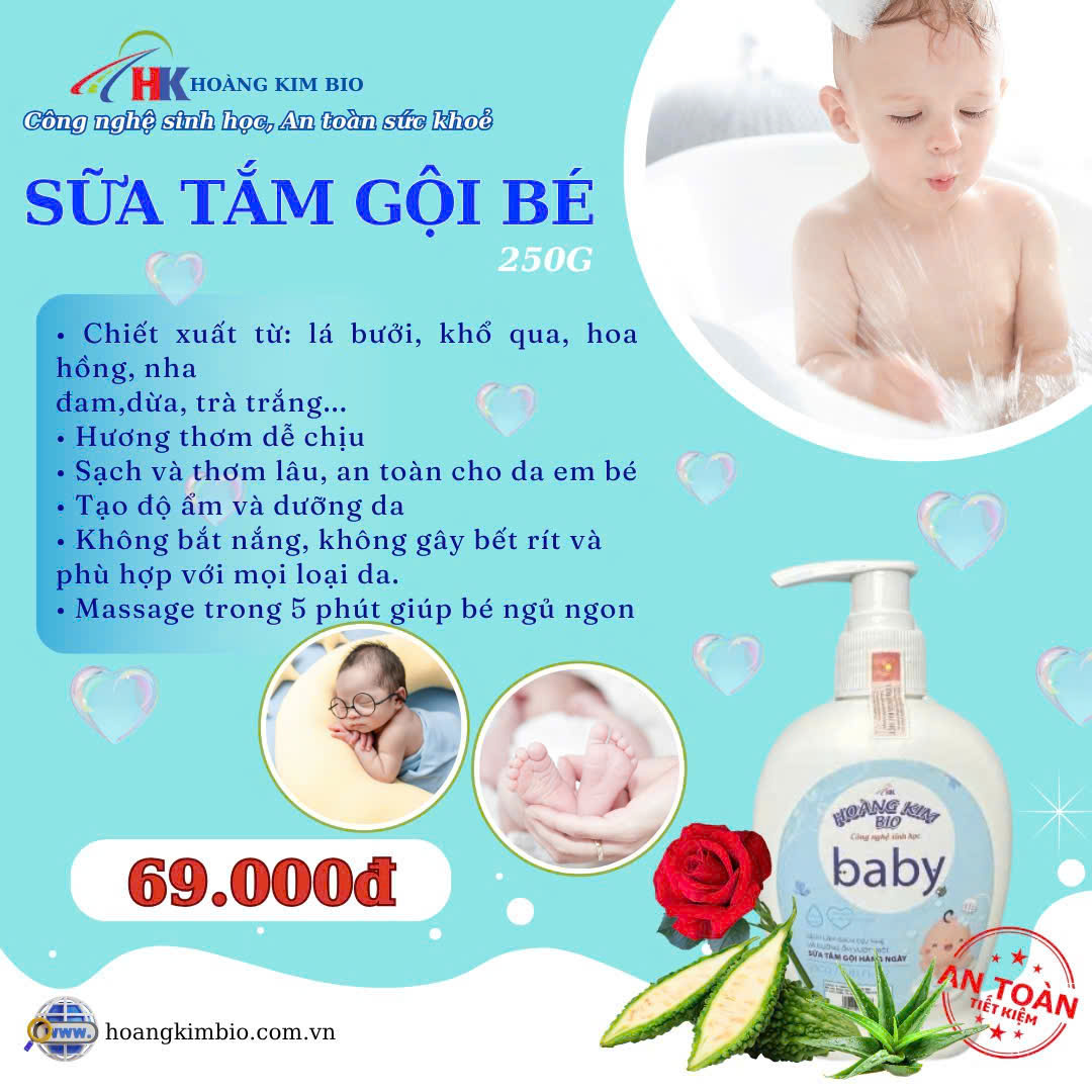 Sữa tắm gội bé 250G