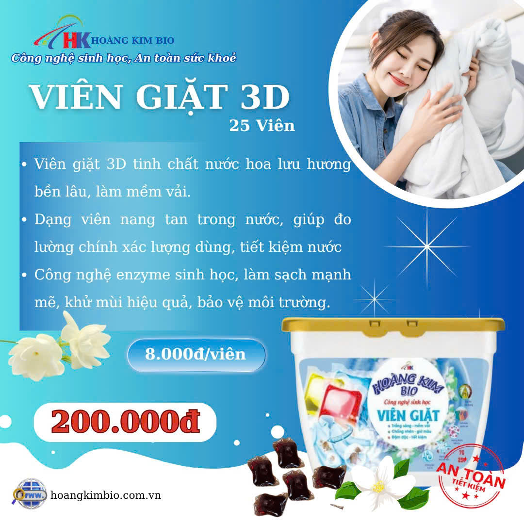 Viên giặt 3D 25 viên